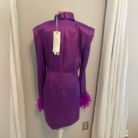 BRONX AND BANCO WOMEN'S NADINE MINI DRESS PURPLE SIZE LARGE NWT - Picture 11 of 16